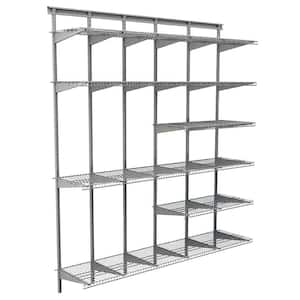 Max Load Garage 6 ft. x 16 in. Satin Chrome Ventilated Wire Shelf System