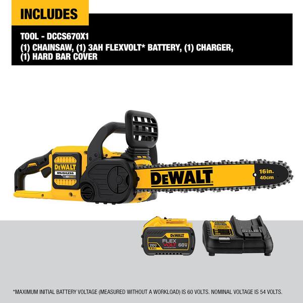 Home depot dewalt chainsaw 60v discount