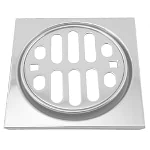4-1/4 in. Frank Pattern Snap-In Shower Strainer Grill in Square and Crown in Powder Coat White
