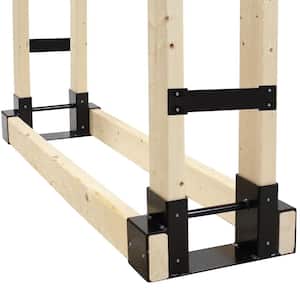 Sunnydaze Adjustable Steel Log Rack Brackets with Accessory Kit (3-Sets)
