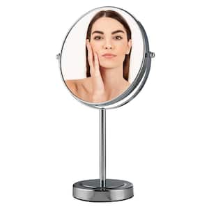 4.84 in. x 15 in. Tabletop Makeup Mirror in Polished Chrome
