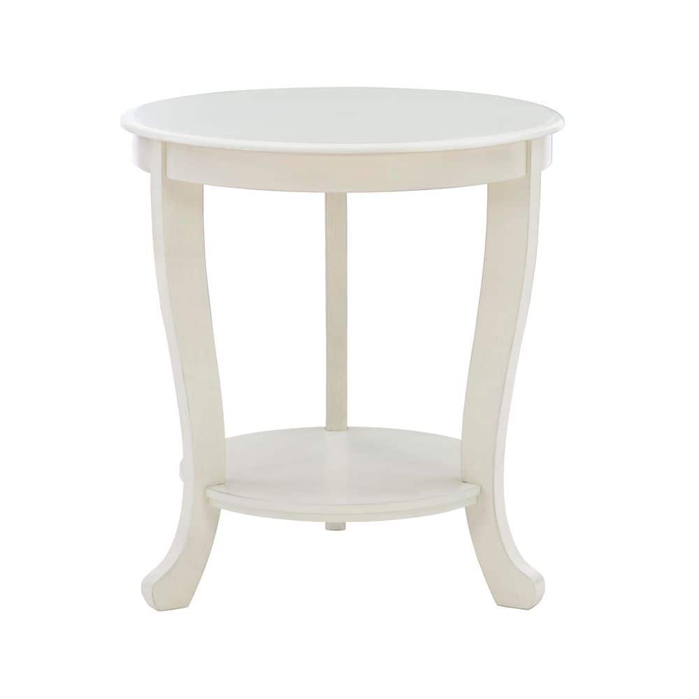Whither 22 in. Natural Round Wood End Table with Shelf - thumbnail 2