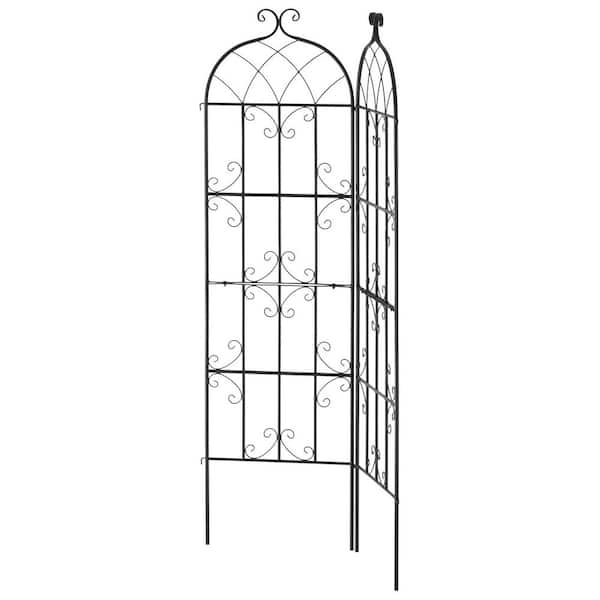 Garden Trellis for Climbing Plants, 71 x 20 in., 2 Packs Rustproof Metal Garden Flower Trellis, Climbing Rose Trellis