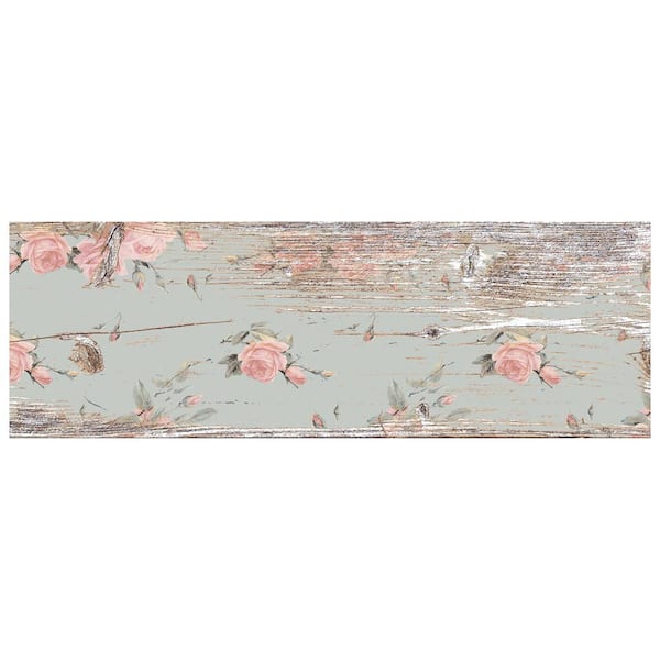 Merola Tile Java Wood Decor 3 in. x 8.7/8 in. Ceramic Wall Take Home Tile Sample