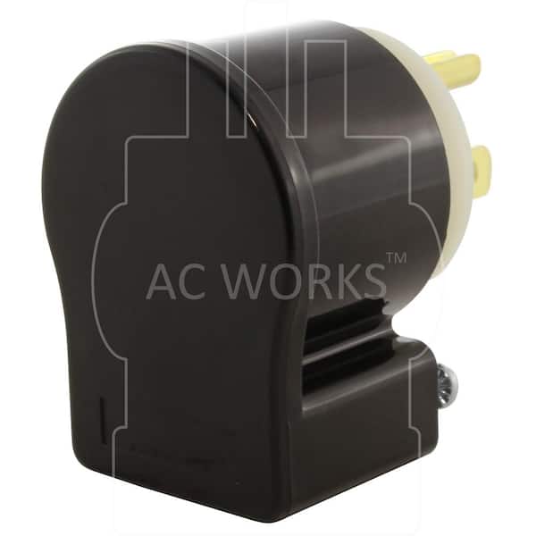 AC WORKS 15 Amp 125-Volt NEMA 5-15P 3-Prong All Angles Elbow Household Male  Plug ASE515P - The Home Depot