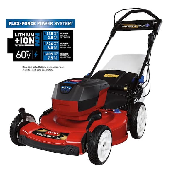 Toro 22 in. Recycler 60-Volt Max Lithium-Ion Cordless Battery Walk ...