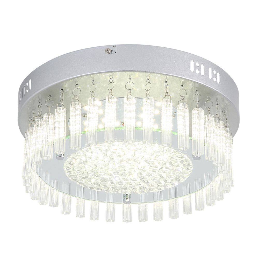 Elegant Series 11.65 In. 18 Watt Modern Silver Integrated LED Flush Mount price history on PriceWatchPro