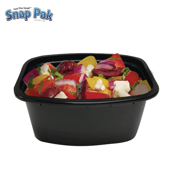 SNAP PAK 16 oz. Deli Style Plastic Food Storage / Meal Prep Containers with  Lids. (50 Pack) SM-294 - The Home Depot