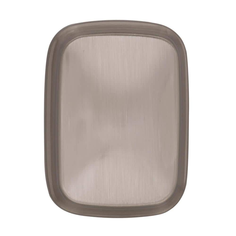 Satin Nickel Rectangular Cabinet Knob 1-1/4 Inch