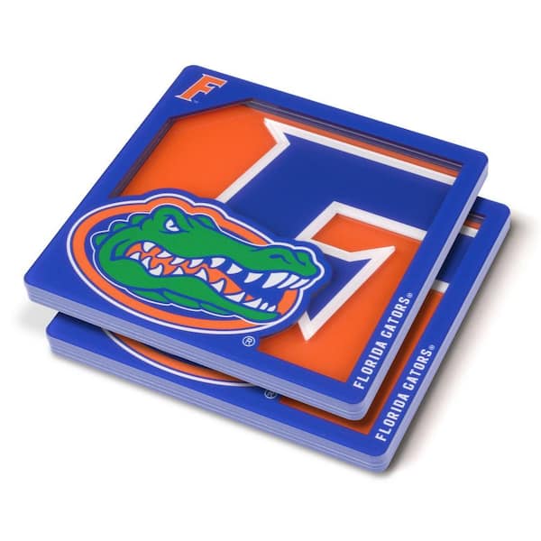 NCAA Florida Gators 3D Logo 2-Piece Assorted Colors Acrylic Coasters