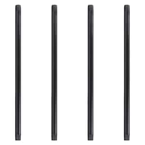 1 in. x 30 in. Black Industrial Steel Grey Plumbing Pipe (4-Pack)