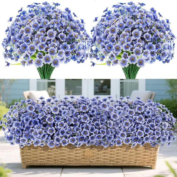 13 in. Blue Indoor/Outdoor Artificial Assorted Flowers CJDSTTZQ54 - The ...