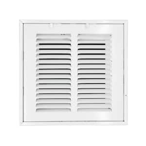 8 in. x 8 in. Square Return Air Filter Grille of Steel in White