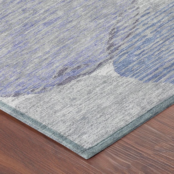Chantille Machine Washable Indoor/Outdoor Abstract ACN2744 Plum 5 ft. x 7 ft. 6 in. Area Rug