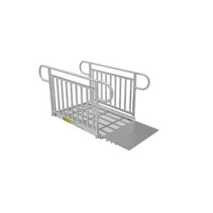 PATHWAY 3G 4 ft. Ramp Kit with Expanded Metal Surface and Vertical Picket Handrails