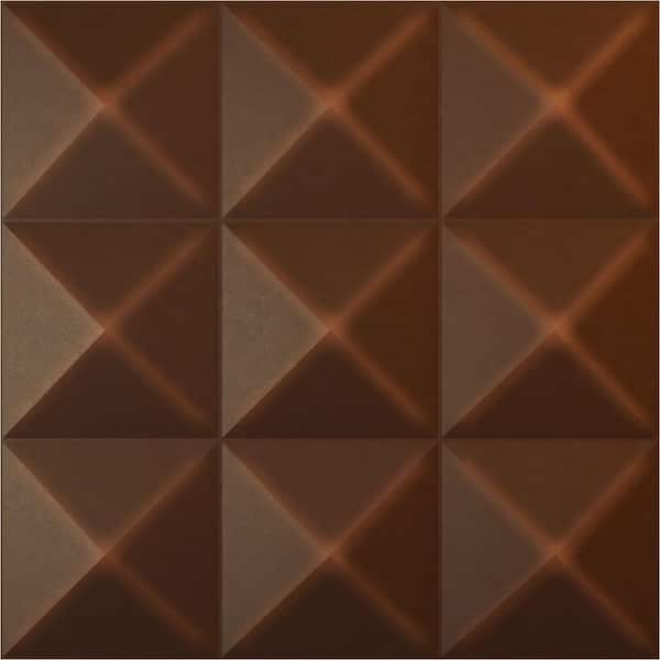 Ekena Millwork 19 5/8 in. x 19 5/8 in. Benson EnduraWall Decorative 3D Wall Panel, Aged Metallic Rust (12-Pack for 32.04 Sq. Ft.)