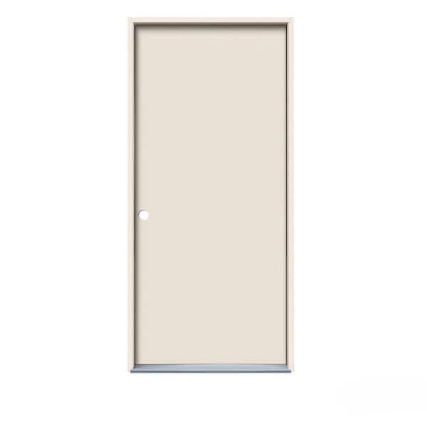 JELD-WEN 34 in. x 80 in. Flush Primed Steel Prehung Right-Hand Inswing Front Door