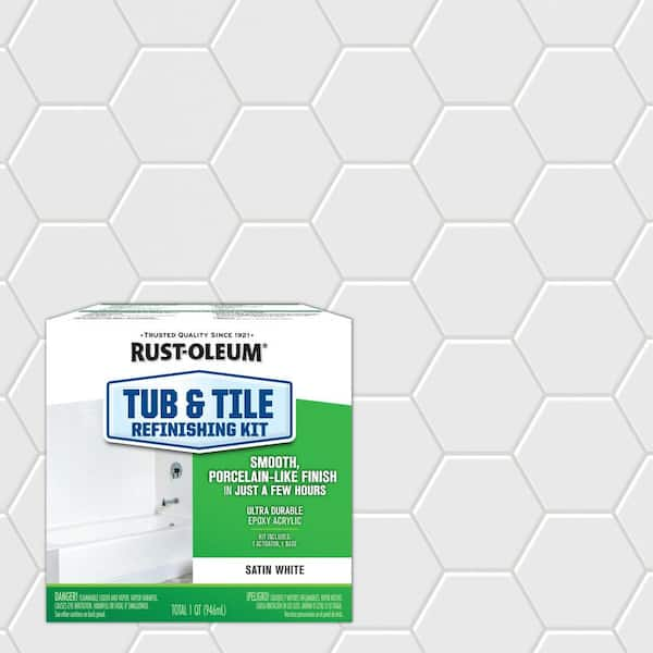 Rust-Oleum Specialty 1 qt. Satin White Tub and Tile Refinishing Kit (Case of 4)