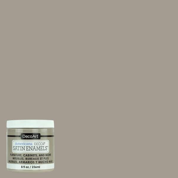 Americana Decor 8 oz. Grey Taupe Satin Enamel Paint ADSA19-98 - The Home  Depot