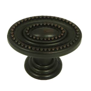 Ashton 1-1/2 in. Oil Rubbed Bronze Oval Cabinet Knob (10-Pack)