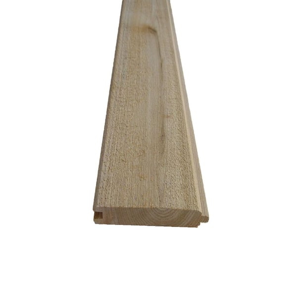 Unbranded 1 in. x 4 in. x 8 ft. Knotty Cedar Tongue and Groove Board