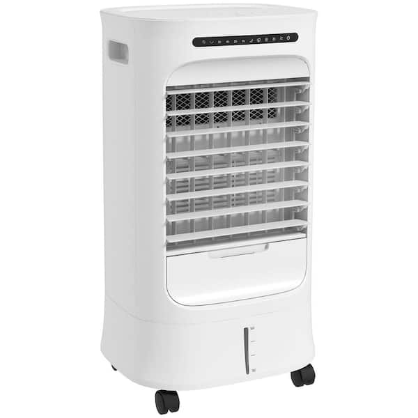 HOMCOM 29 in. Portable Air Cooler, 3-In-1 Ice Cooling Fan Water Humidifier Unit with Remote, 15H Timer Oscillating, LED Display