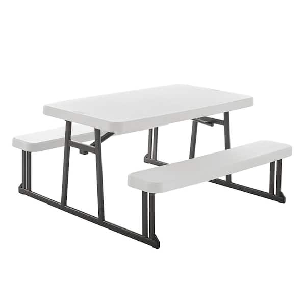 HDX Kids 1 Piece Almond and Bronze Resin Top Portable Indoor