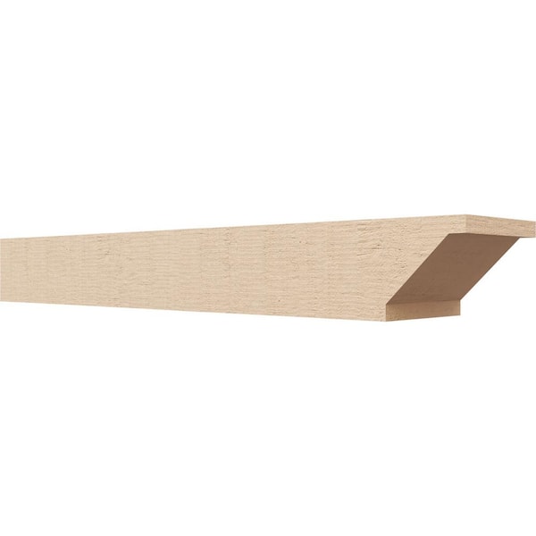 Ekena Millwork 6-in. x 4-in. x 32-in. Burlington Woodgrain, Primed Tan Timberthane Polyurethane Rafter Tail Brace