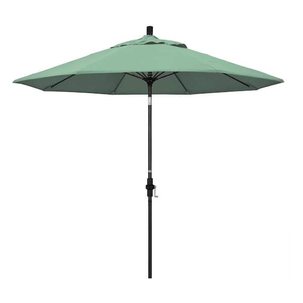 California Umbrella 9 ft. Fiberglass Collar Tilt Patio Umbrella in Spa Pacifica