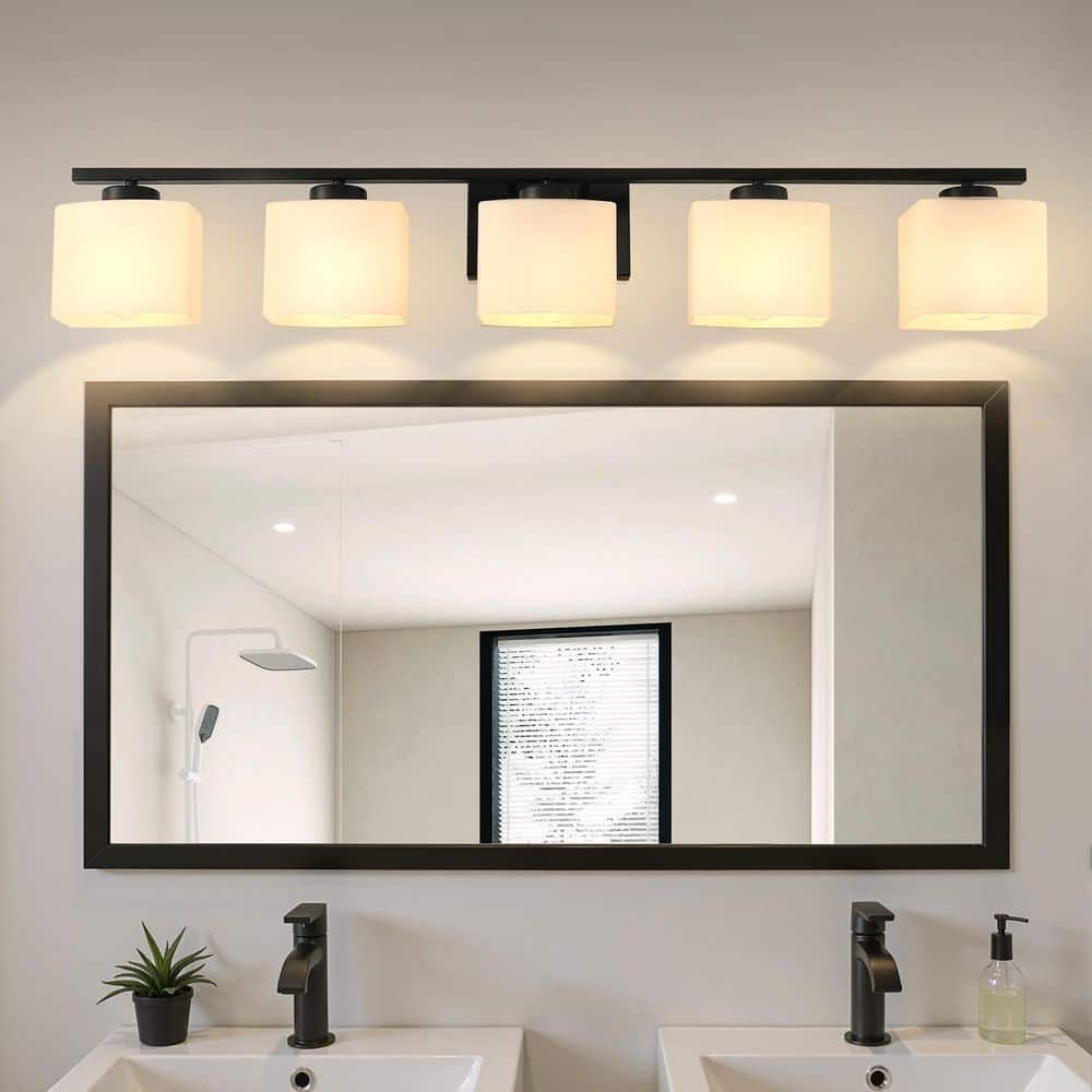 19.29 in. 3-Light Black and Gold Modern Vanity Lights with Clear Glass Shade for Bathroom and No Bulbs Included price history on PriceWatchPro
