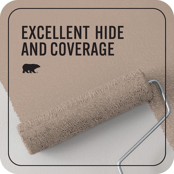 BEHR PREMIUM PLUS 1 qt. #N190-4 Rugged Tan Satin Enamel Low Odor