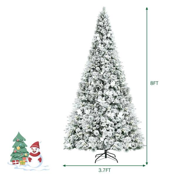 WELLFOR 8-ft Full Artificial Christmas Tree with 1636 Branch Tips - Green  in the Artificial Christmas Trees department at