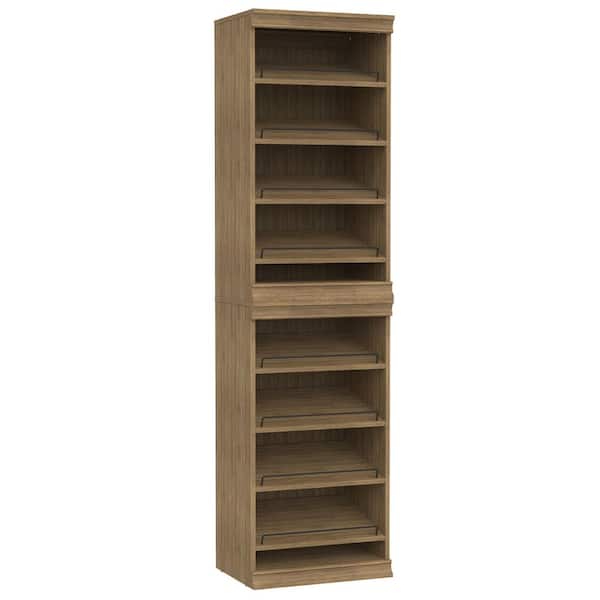 Modular Storage 21.38 in. W Sand Tower System 8-Shelf Wood Closet System