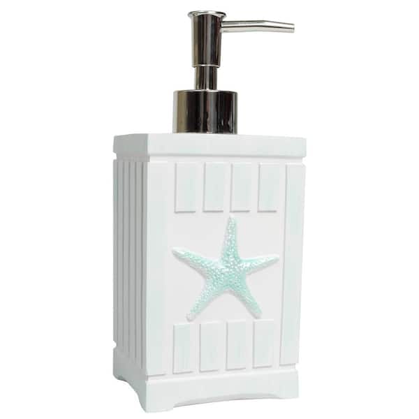 Sweet Home Collection Beach Shells Soap Dispenser or Lotion Pump Bathroom Accessory (1 Piece)