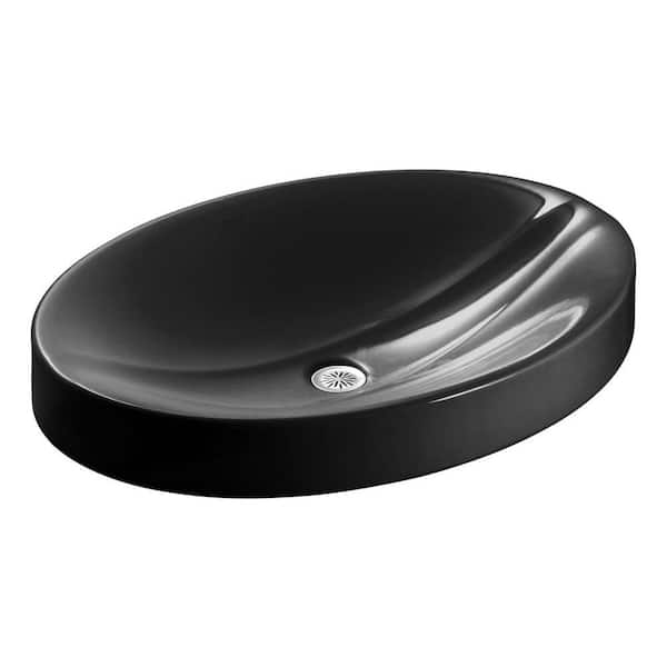 KOHLER Strela Vanity Sink Tabletop in Black Black-DISCONTINUED