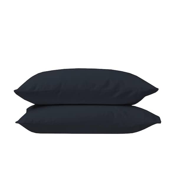 Delara Carbon Solid 100% Eucalyptus Lyocell Tencel, King, Pack of 2 Smooth and Breathable, Super Soft Pillowcases