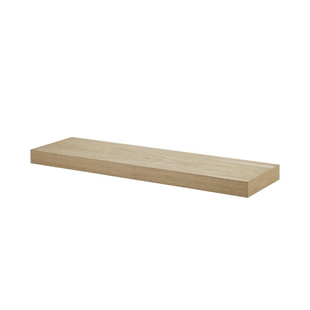 BIG BOY 45.3 in. x 9.8 in. x 2 in. Oak Brushed Veneer MDF Floating Decorati