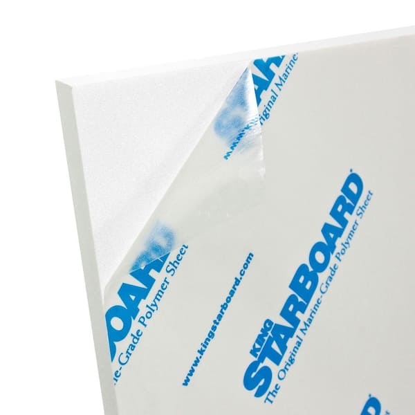 Unbranded 3/8 in. x 24 in. x 48 in. White/White King StarBoard