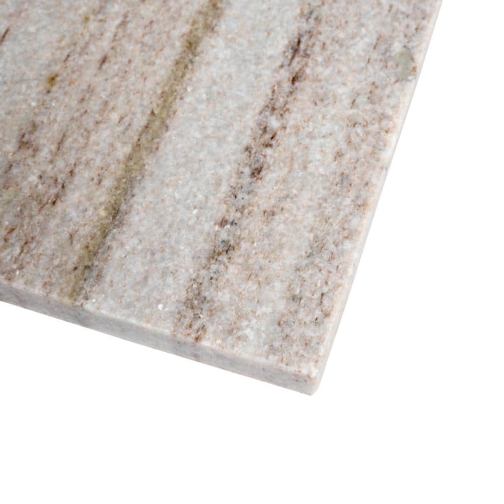 Beige and Yellow 4" x 12" Honed Marble Subway Tile