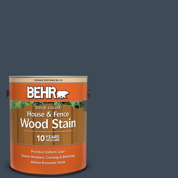BEHR 1 gal. #SC-101 Atlantic Solid Color House and Fence Exterior Wood Stain