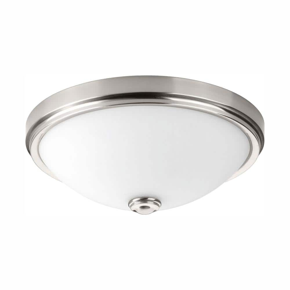 Progress Lighting 19 in. Linen Collection 30 -Watt Brushed Nickel ...