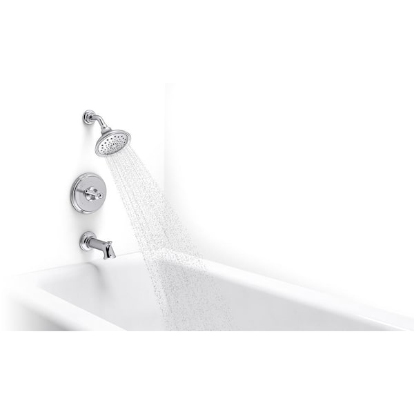 KOHLER Capilano Single-Handle 3-Spray Tub and Shower Faucet in Polished Chrome (Valve Included)