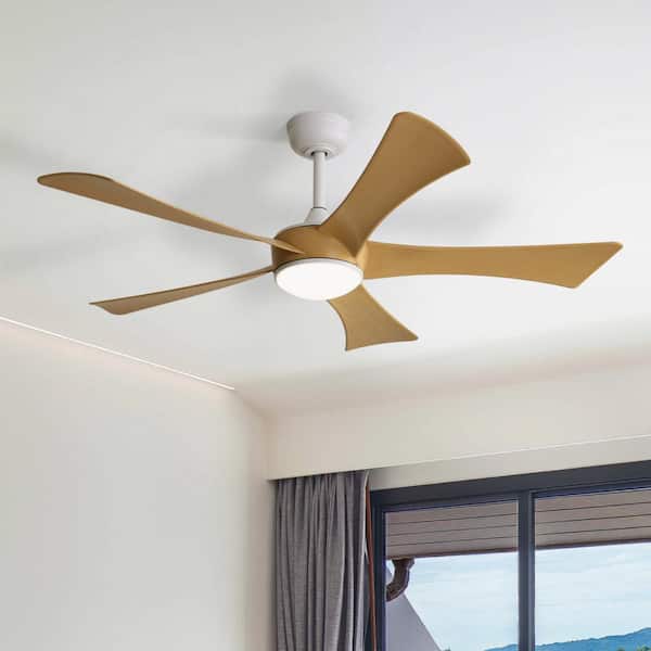52 in. Indoor/Outdoor Integrated LED White Ceiling Fan with Light Kit and Remote Included