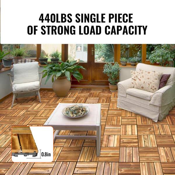 VEVOR Interlocking Deck Tiles 10 Pack 12x12 Waterproof For Porch Dark Brown P 010546138538 VEVOR Interlocking Deck Tiles 10 Pack 12x12 Waterproof For Porch Dark Brown P 010546138538