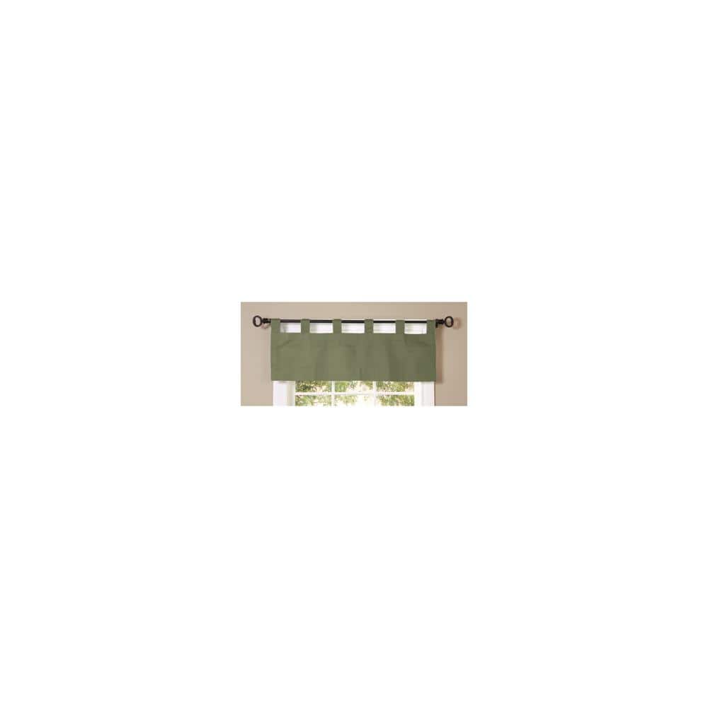 Sage Cotton Tab Top Insulated Valance - 40" x 15"