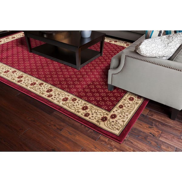 Jewel Harmony Red 7 ft. x 9 ft. Area Rug