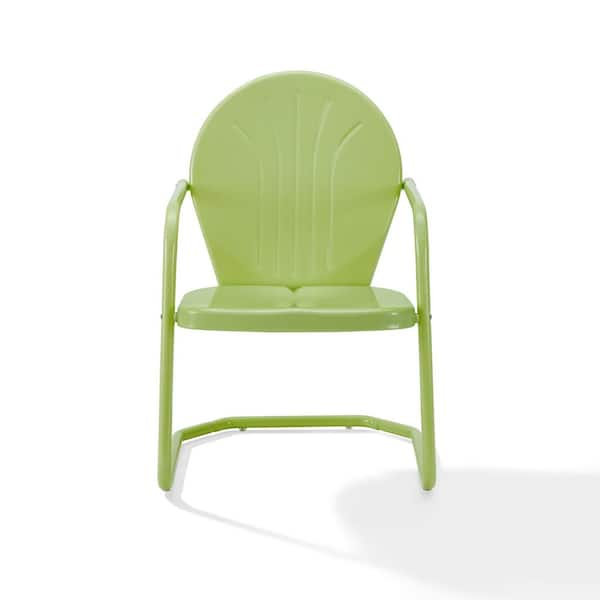 CROSLEY FURNITURE Griffith Key Lime Metal Outdoor Lounge Chair