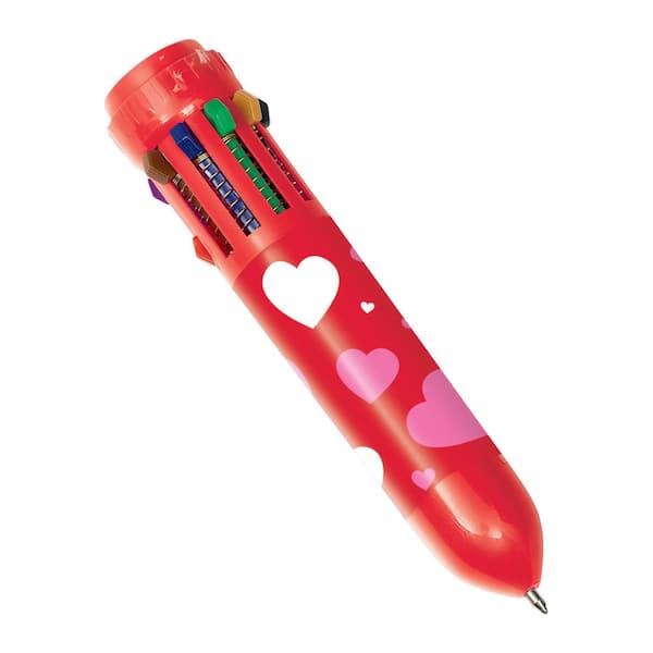Amscan 3.75 in. Valentine's Day Multicolor Pen (13-Pack) 395229