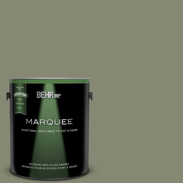 BEHR MARQUEE 1 gal. #UL200-5 Dried Basil Semi-Gloss Enamel Exterior Paint and Primer in One