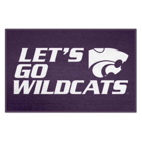 FANMATS Kansas State Purple Starter Mat Accent Rug - 19 in. x 30 in. Slogan Design